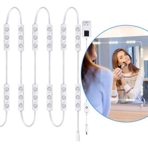 Miroir de courtoisie - LED - Dimmable - Blanc - 7000K - Salle de bain (1/4)