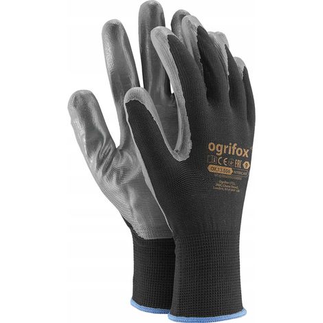 Guanti da lavoro / Neri / Taglia: 7 - S / OX-NITRICARBS7 - 10 pezzi.