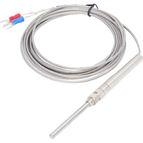 BERM Thermoelement Typ K, geschirmter, empfindlicher Temperaturfühler, 50-mm-Sonde, 5 Meter (1/5)