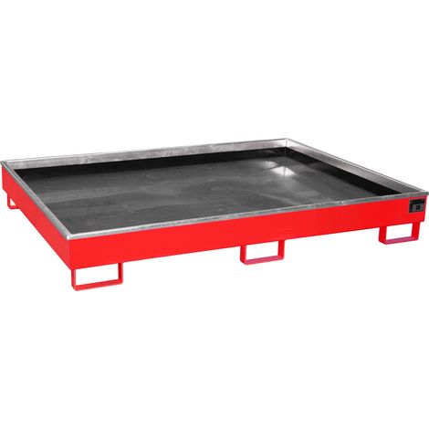 Bauer Regalwanne mit PE-Einsatz RW 1800 PE, lackiert, Feuerrot