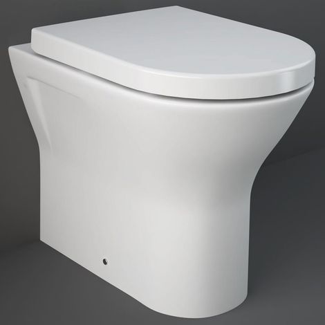 RAK Resort Rimless Comfort Height 425mm Back to Wall Toilet (inc Wrapover Seat) (1/5)