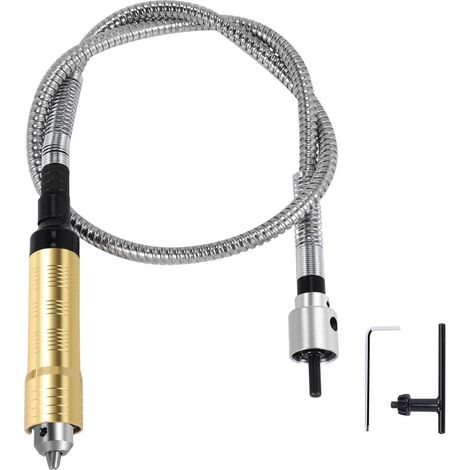Eje flexible para amoladora rotativa, apto para piezas de mano de 0,3 a 6,5 mm, para accesorios de herramientas rotativas y taladros eléctricos. (1/3)