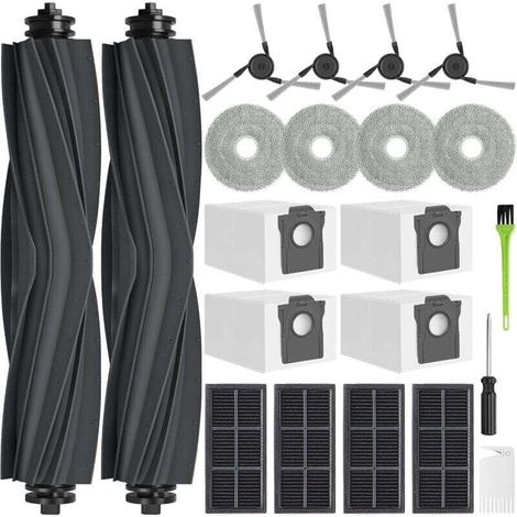 Replacement parts for Dreame X40 Ultra (Complete), L40 Ultra Robot Vacuums, Mova P50 Pro Ultra, 2 Main Brushes, 4 Dust Bags, 4 Filters, 4 Side Brushes, 4 Mop Pads (1/4)