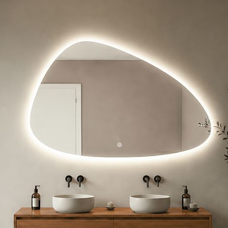 LOMAZOO miroir de salle de bain Malaga avec éclairage LED 140 x (1/5)