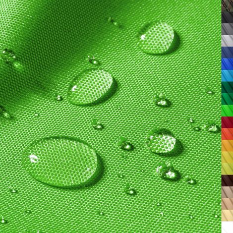 Tissu Polyester imperméable 400cm x 160cm 12.000 mm Colonne d'eau Couleur 11 Vert Pomme Tissu Polyester 160cm Largeur au mètre imperméable EXTÉRIEUR