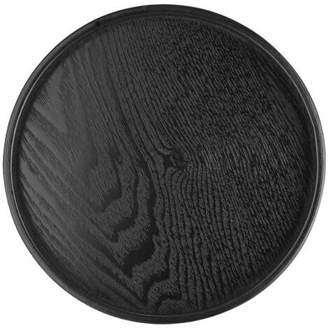 Forme ronde en bois massif Thé Café Snack Alimentaire Repas Plateau de service Plateau Restaurant Plateaux 21cm (1/5)