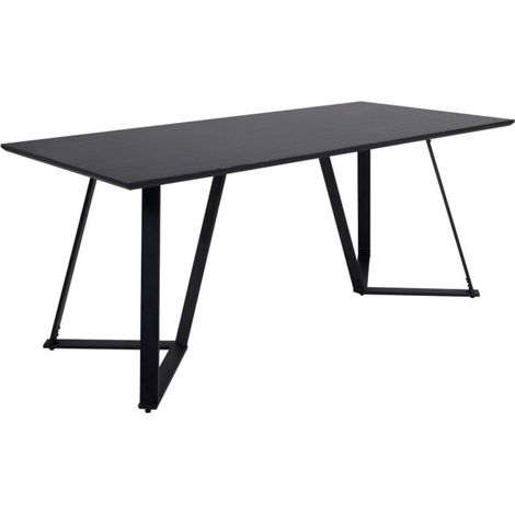 Table à Manger Design "Marina" 180cm Noir (1/5)