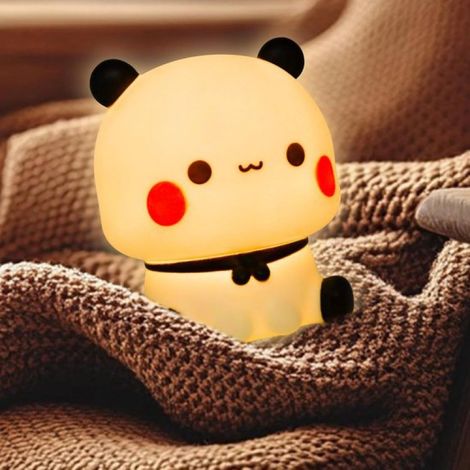 Veilleuse Panda Veilleuse LED Mignonne Intensité Réglable sur 3 Niveaux Fonctionne sur Piles Décoration pour Chambre d'Enfant (1/5)