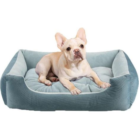 Lit pour chien XXL (80x40x15cm) Bleu, housse amovible, lavable, antidérapant