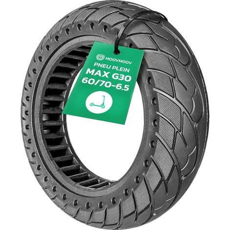 Pneu Plein 10x2.5 compatible avec Trottinette Ninebot Max G30 - Remplace Pneu Tubeless 60/70-6.5 - 10 pouces Anti-Crevaison (1/5)