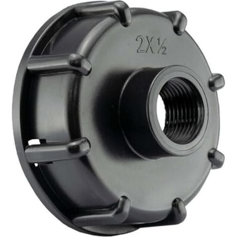 IBC Adaptateur réducteur de réservoir de stockage S60 x 6 60 mm Filetage grossier vers G 1/2 = 20 mm = DN15 Connecteur réducteur de filetage femelle pour maisons, jardins, réservoirs d'eau (1 (1/5)