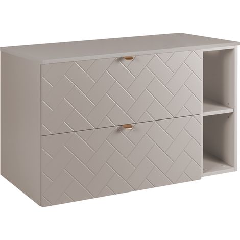 Mobile da bagno, Cashmere, 100 x 57 x 46 cm, Maniglie Dorate (1/4)