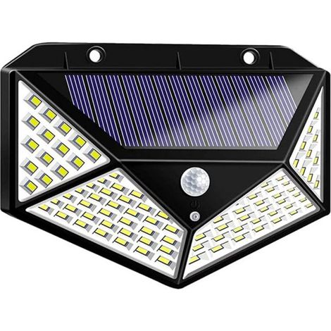 Faro faretto lampada luce 114 Led esterno solare sensore movimento crepuscolare (1/5)