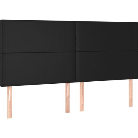 Maison Exclusive - Testiera Nera 200x5x118/128 cm in Similpelle