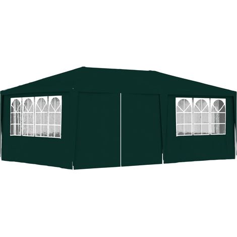 Tente de réception，Tonnelle de Jardin，Chapiteau，Barnum avec parois latérales 4x6 m Vert 90 g/m² XZZ47676 (1/5)