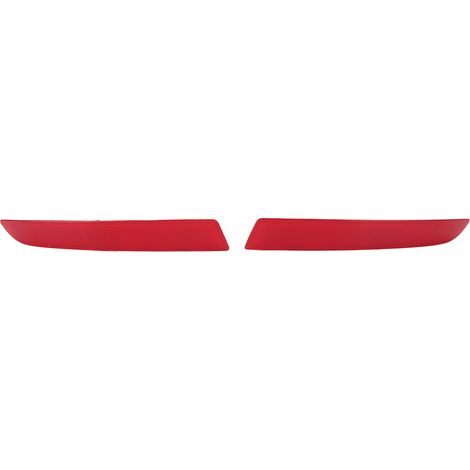 1 paire de réflecteurs de pare-chocs arrière 63147318556, boîtier rouge, forte rétroréflexion, adapté à la série 5 F10 LCI (1/5)