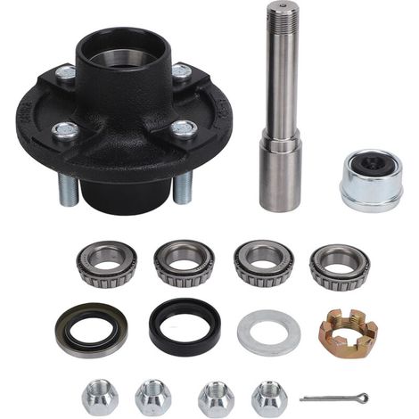 Kit d'essieu de remorque 2000lbs, Kit de moyeu de Roue Libre de remorque, Moyeu de Roue Libre à vis 4 sur 4 pour remorque à Cargaison, Bateau, etc..