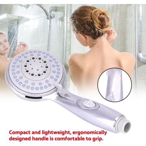 Douchette à main en plastique ABS, 5 fonctions d'arrosage avec interrupteur, accessoires de salle de bains (1/5)