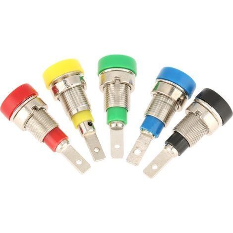 Prise banane 5 pièces de 2mm, résistance de haute qualité à l'insertion sur panneau, utilisation industrielle pour la maison (1/5)