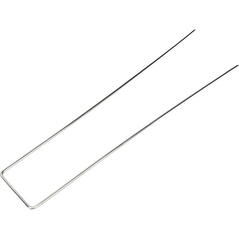 Piquets de jardin en forme de U, 100 pièces, broches de paysage en acier galvanisé pour barrière contre les mauvaises herbes, décorations en tissu de gazon, rugosité 2.5mm/0,10 pouces (1/5)