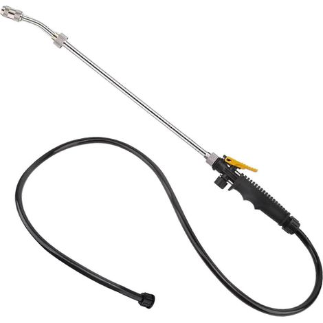 Garden Watering Wand Stainless Steel Pressure Adjustable Nozzle with Hose for Car Wash and Cleaning (1/5)