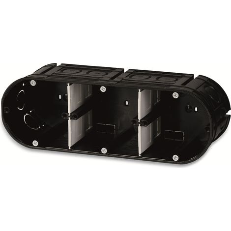 F-TRONIC Gerätedose, UP, Ø 60 mm, Höhe 63 mm, massiv, 3-fach