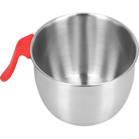 Bol mélangeur en acier inoxydable avec poignée antidérapante, profond et anti-éclaboussures, idéal pour fouetter les œufs, servir des salades ou présenter des salades (3600 ml).
