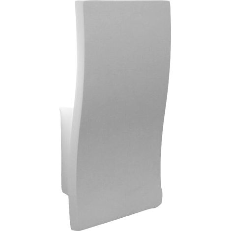 Applique in gesso rettangolare ondulato lampada da parete verniciabile attacco e14 (1/3)