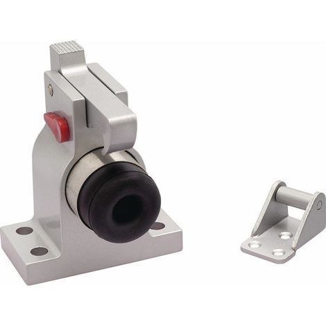 Butée de porte 001/588/1 aluminium argent émaillé fixation au sol SCHNEGEL
