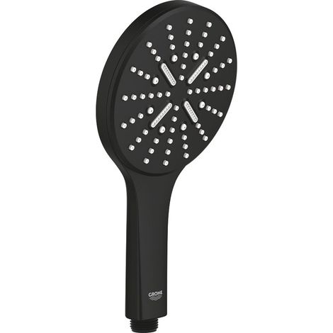 Handbrause Grohe Rainshower Smartactive 130, 3 Strahlarten, Ø 130 mm, phantom black - 22127KF0 (1/5)