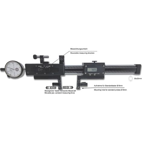 Digital-Universalvergleichsmessgeräte im Etui MINI DIGI PLATON CARBON für Innen- und Außenmessungen 32-320mm / 0-290mm