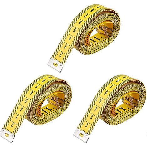 3 Pcs Multi Usage Double Scale Soft Tape Measure Flexible Ruler for Sewing Tailor Cloth Ruler 3m, 120inch 300cm (1/5)