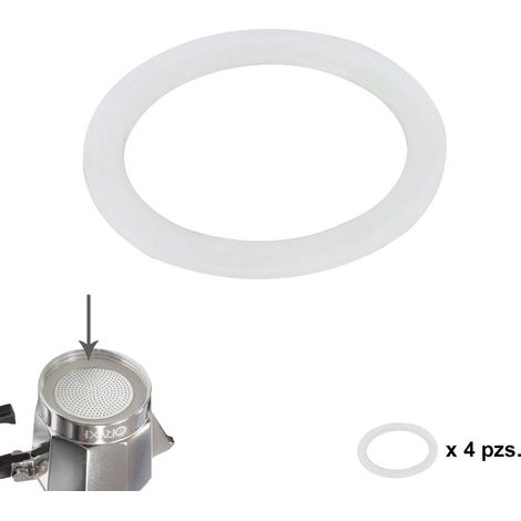 Junta Goma Silicona Cafetera Aluminio Classic / Inducción 2 Tazas (4 Unidades)