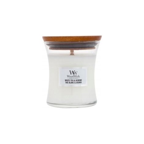 Candela WoodWick al tè bianco e gelsomino 85g (1/2)