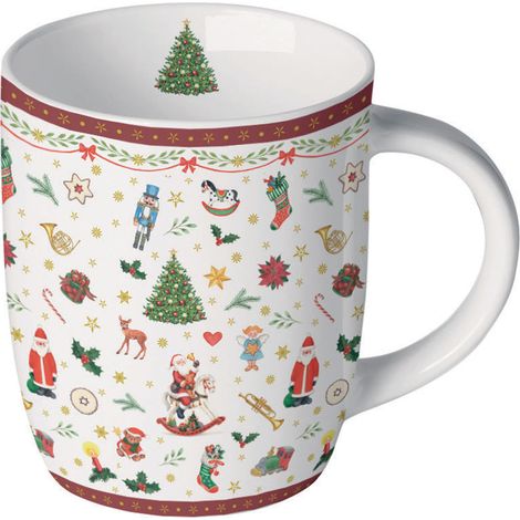 Petit mug en porcelaine fine 0,2 l Noël classique