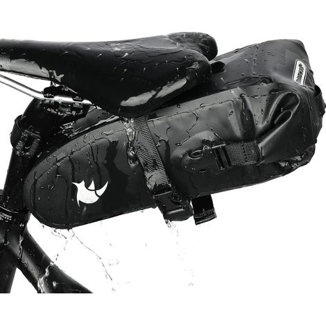 Wasserdichte Fahrrad Satteltasche 1.5-13L für Outdoor, MTB, Rennrad – Schwarz (1/5)