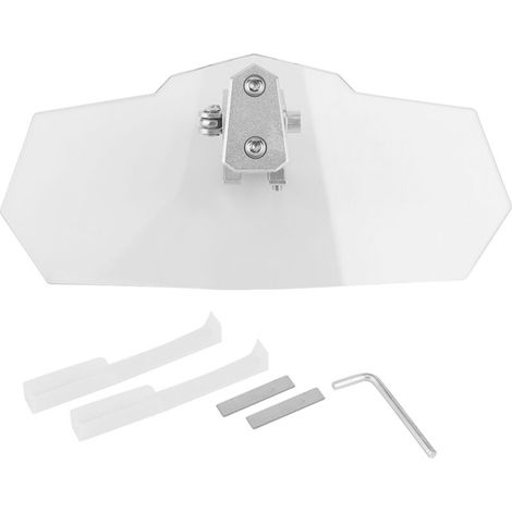 Kit di estensione universale per parabrezza, spoiler a clip regolabile in altezza, deflettore antivento per moto -Crezuo