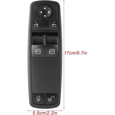 Interrupteur de lève-vitre électrique maître Console de commande de lève-vitre électrique ABS pour A W169 B W245 ML W164 R W251 GL X164 A1698206410 (1/4)