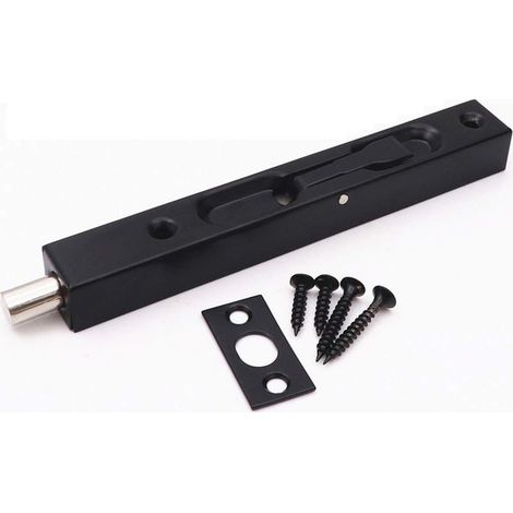 Serrure à verrou - Serrure de porte de sécurité dissimulée de 8 pouces pour portes Françaises, portes composites, portes en bois, portes doubles, (Boulon 1 Pcs)-Fei Yu (1/5)
