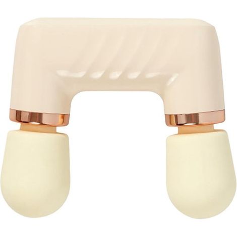 Mini masajeador – ABS Masajeador corporal de impacto – Masajeador corporal de doble cabezal (beige) (1/4)