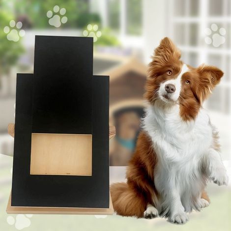 Hunde-Kratzbrett – Interaktive Pflegehilfe aus Holz mit verstecktem Leckerli-Fach, ausgestattet mit grober Schleifpapier-Oberfläche und Massivholzrahmen – Ideal für Strand, Park, Garten und Zuhause