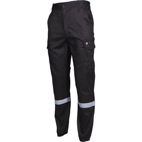 Pantalon de Sécurité Safety - Taille 56 - Noir - Résistant et Confortable - D-Work