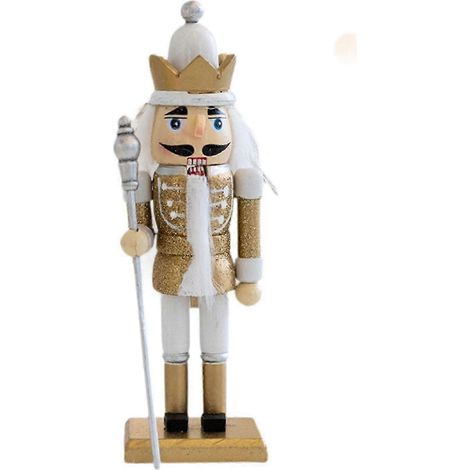 Figurine Casse-Noisette de Noël, ornement traditionnel, figurine de Casse-Noisette, décoration de Noël pour centre de table, étagère ou maison-Gold (1/5)