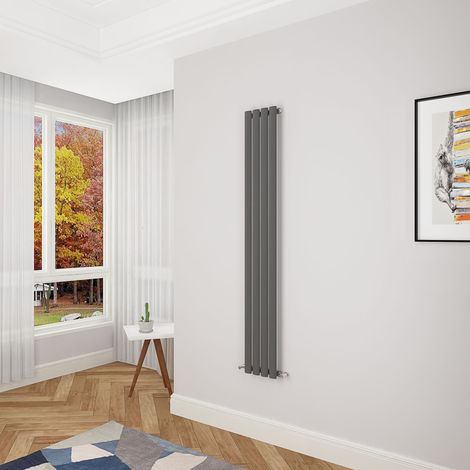 Acezanble Anthracite Oval Column Radiator 1600 x 236mm Single Panel (1/5)