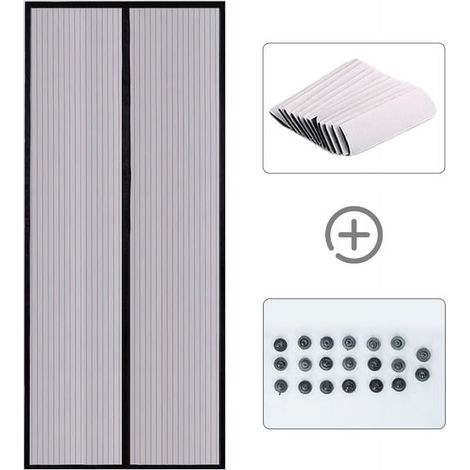Moustiquaire Magnetique Porte - Filet Respirant Anti-Moustiques Polyester - Auto-Adhesif Pour Chambre - 1 Pièce (1/5)