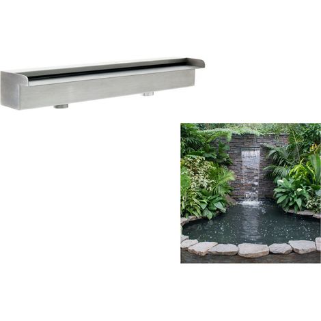 Chute d'eau en acier inoxydable avec cascade de 60 cm