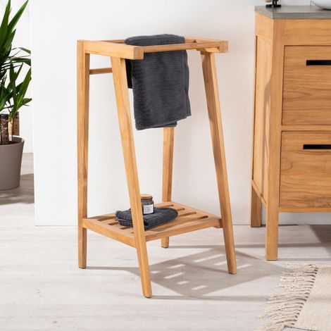 Porte serviette à poser en teck (1/5)
