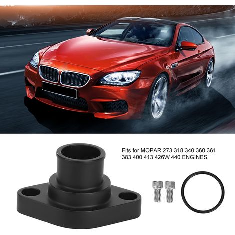 Kit de cubierta del cuello de agua del termostato compatible con motores MOPAR 273, 318, 340, 360, 361, 383, 400, 413, 426W y 440.