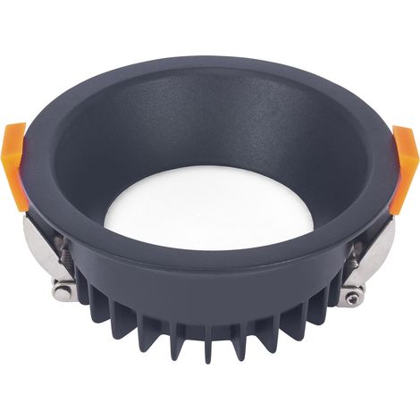 Jet downlight redondo con luz blanco neutro 4000K en color negro Ø 120mm