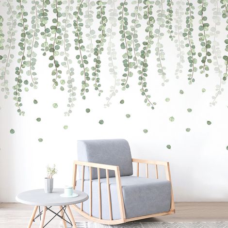 Guirlande De Plantes En Perles - Autocollant Mural Décoratif Peel And Stick - Pour Chambre D Enfant Salon Chambre À Coucher - 2 Feuilles De 30 X 90 Cm (1/5)